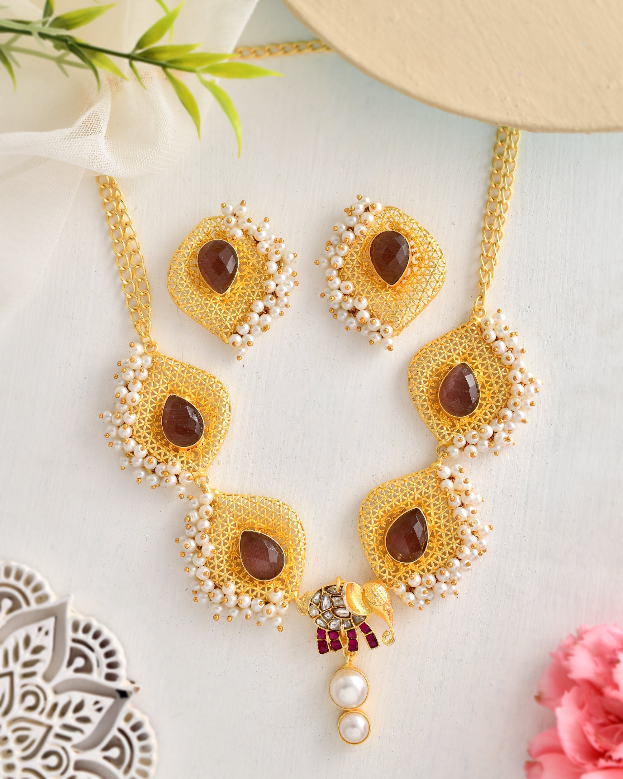 ZEENAT KUNDAN DEAR NECKLACE